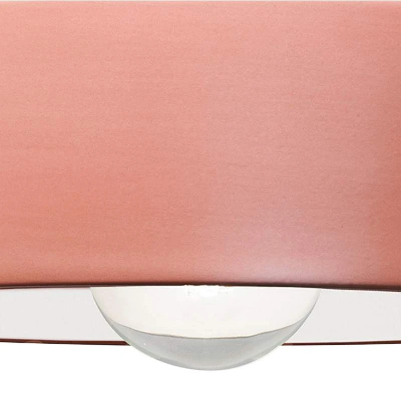 Dish 12" Wide Gloss Blush Ceramic Drum Mini Pendant Light 2 Dish 12" Wide Gloss Blush Ceramic Drum Mini Pendant Light - Image 2
