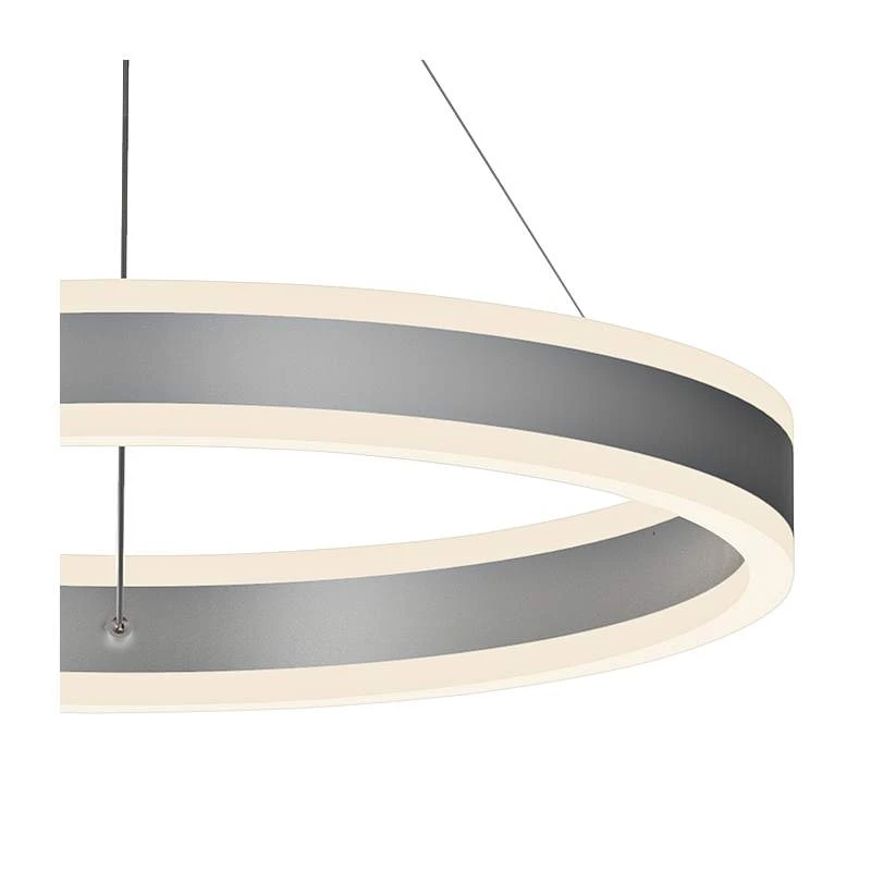 Double Corona™ 23 3/4"W Aluminum 2-Light LED Pendant 2 Double Corona™ 23 3/4"W Aluminum 2-Light LED Pendant - Image 2