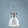 Golden Lighting Duncan Pewter 9" Wide Contemporary White Mini Pendant