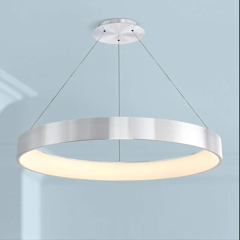 DweLED Corso 43" Wide Brushed Aluminum LED Pendant Light 1 DweLED Corso 43" Wide Brushed Aluminum LED Pendant Light