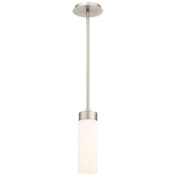 DweLED Elementum 3 1/2" Wide Satin Nickel LED Mini Pendant