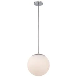 DweLED Niveous 10" Wide Brushed Nickel LED Mini Pendant