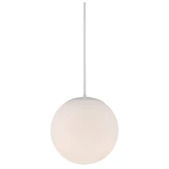 DweLED Niveous 13 3/4" Wide White Globe LED Pendant Light