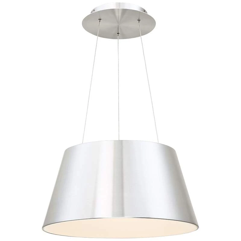 DweLED Vida 18" Wide Brushed Aluminum LED Pendant Light 1 DweLED Vida 18" Wide Brushed Aluminum LED Pendant Light