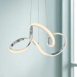 DweLED Vornado 23" Wide Chrome LED Pendant Light