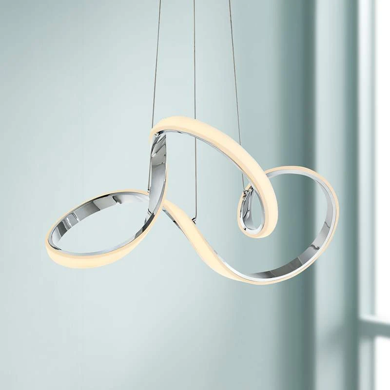 DweLED Vornado 23" Wide Chrome LED Pendant Light 1 DweLED Vornado 23" Wide Chrome LED Pendant Light