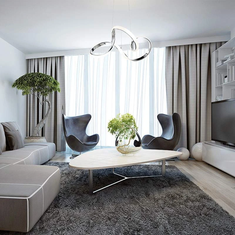 DweLED Vornado 23" Wide Chrome LED Pendant Light 4 DweLED Vornado 23" Wide Chrome LED Pendant Light - Image 4