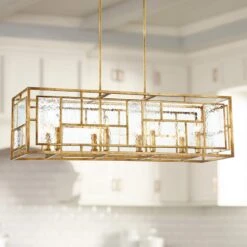 Edgemont Park 41"W Gold Leaf Kitchen Island Light Pendant