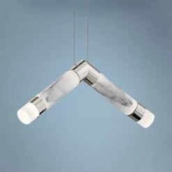 Elan Birds 20 1/2" Wide Polished Nickel 2-Light LED Pendant