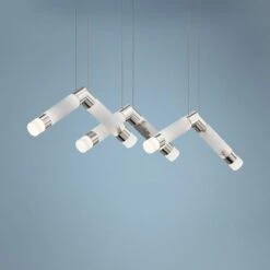 Elan Birds 44"W Polished Nickel 6-Light LED Cluster Pendant