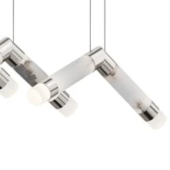 Elan Birds 44"W Polished Nickel 6-Light LED Cluster Pendant -Modern Lamp Shop elan birds 44 inchw polished nickel 6 light led cluster pendant 69e79views1