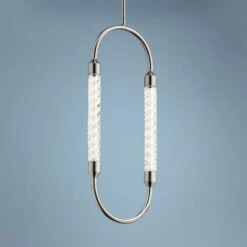 Elan Kiaan 9 1/4" Wide Polished Nickel LED Mini Pendant