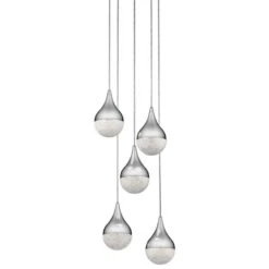 Elan Kiss 13 3/4" Wide Chrome LED Multi Light Pendant