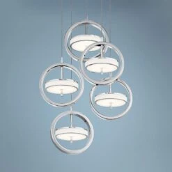 Elan Metro 11 3/4"W Polished Nickel LED Multi Light Pendant