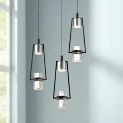 Elan Sorno 12 1/2"W Polished Nickel LED Multi Light Pendant