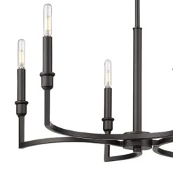 Golden Lighting Ellyn 25" Wide Matte Black Metal 6-Light Chandelier 7 Golden Lighting Ellyn 25" Wide Matte Black Metal 6-Light Chandelier -Modern Lamp Shop ellyn 25 inch wide matte black metal 6 light chandelier 045c2views1