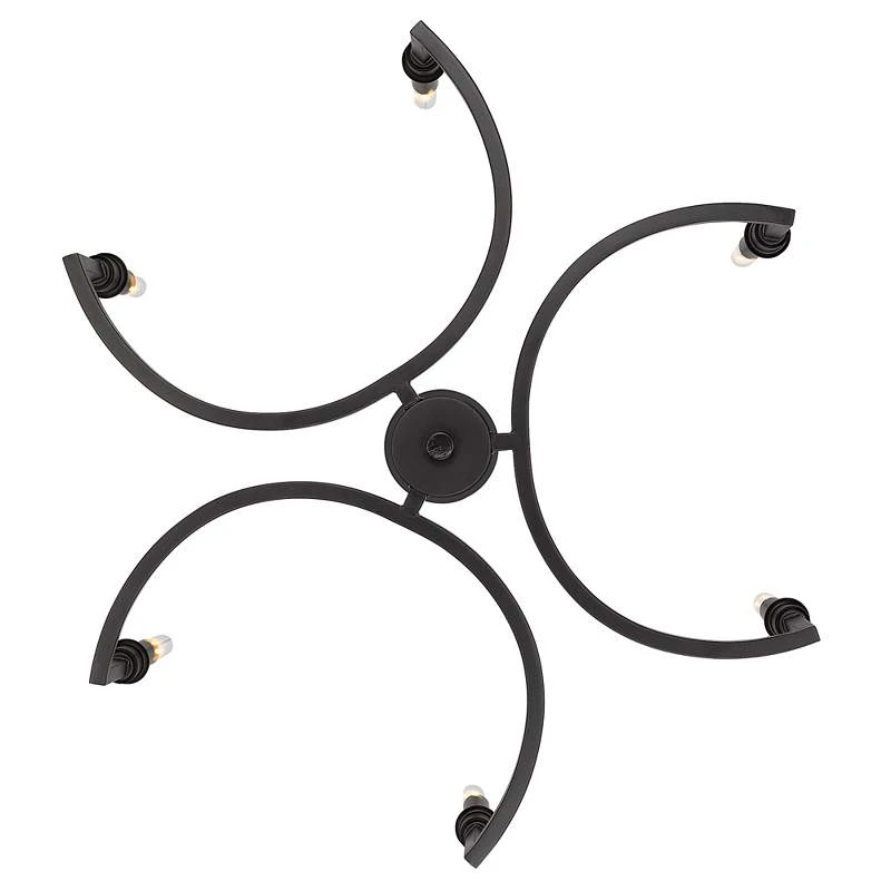Golden Lighting Ellyn 25" Wide Matte Black Metal 6-Light Chandelier 4 Golden Lighting Ellyn 25" Wide Matte Black Metal 6-Light Chandelier - Image 4