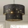 Golden Lighting Erma 28 1/2" Wide Matte Black 9-Light Chandelier