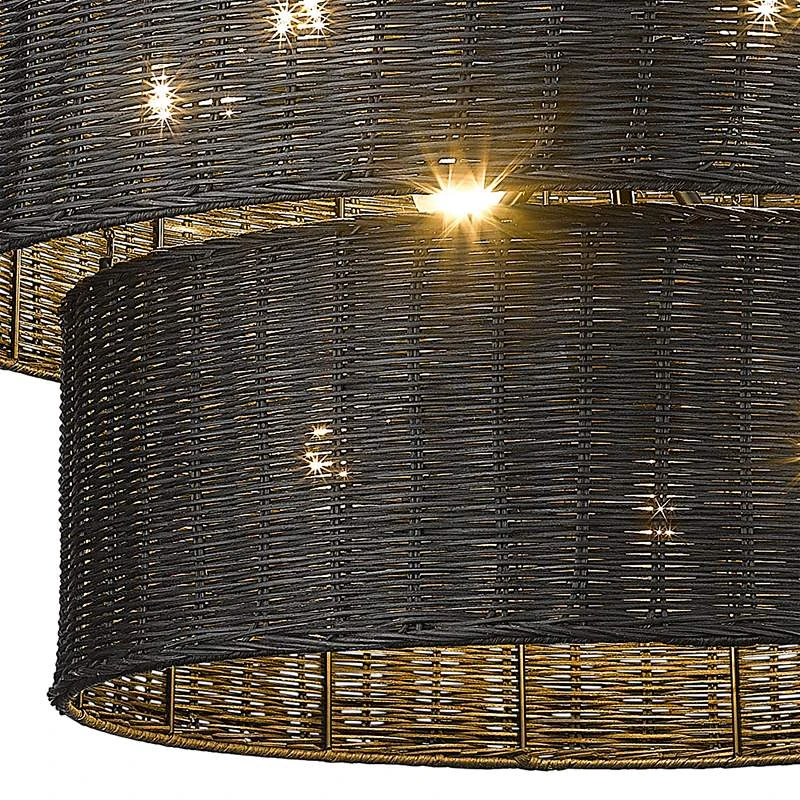 Golden Lighting Erma 28 1/2" Wide Matte Black 9-Light Chandelier 3 Golden Lighting Erma 28 1/2" Wide Matte Black 9-Light Chandelier - Image 3