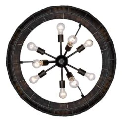 Golden Lighting Erma 28 1/2" Wide Matte Black 9-Light Chandelier 10 Golden Lighting Erma 28 1/2" Wide Matte Black 9-Light Chandelier -Modern Lamp Shop erma 28 and one half inch wide matte black 9 light chandelier 446x1views3