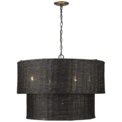 Golden Lighting Erma 28 1/2" Wide Matte Black 9-Light Chandelier 11 Golden Lighting Erma 28 1/2" Wide Matte Black 9-Light Chandelier -Modern Lamp Shop erma 28 and one half inch wide matte black 9 light chandelier 446x1views4