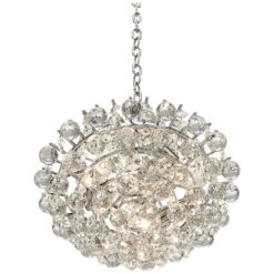 Essa 12" Wide Chrome 2-Light Swag Chandelier -Modern Lamp Shop essa 12 inch wide chrome 2 light swag chandelier 29c22views5