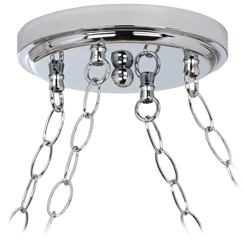 Essa 12" Wide Chrome 4-Light Swag Chandelier 2 Essa 12" Wide Chrome 4-Light Swag Chandelier - Image 2