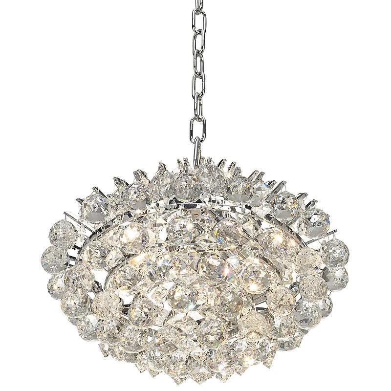 Essa 12" Wide Chrome 4-Light Swag Chandelier 5 Essa 12" Wide Chrome 4-Light Swag Chandelier - Image 5
