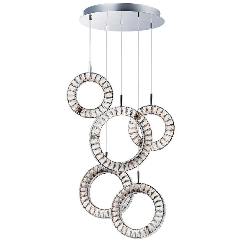 ET2 Charm 23 3/4" Wide Chrome LED Multi Light Pendant 2 ET2 Charm 23 3/4" Wide Chrome LED Multi Light Pendant - Image 2