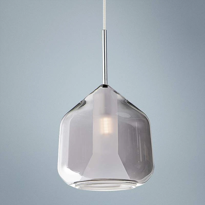 ET2 Deuce 6 3/4" Wide Smoke Glass LED Mini Pendant Light 1 ET2 Deuce 6 3/4" Wide Smoke Glass LED Mini Pendant Light
