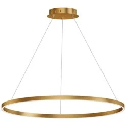 ET2 Groove 39 1/2" Wide Gold LED Ring Pendant Light