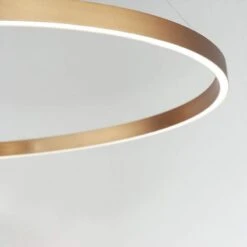 ET2 Groove 39 1/2" Wide Gold LED Ring Pendant Light -Modern Lamp Shop et2 groove 39 and one half inch wide gold led ring pendant light 97h42views3