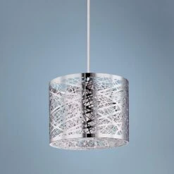 ET2 Inca Web 7 3/4" Wide Polished Chrome Mini Pendant Light