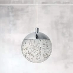 ET2 Orb II 3.4" Wide Polished Chrome LED Mini Pendant