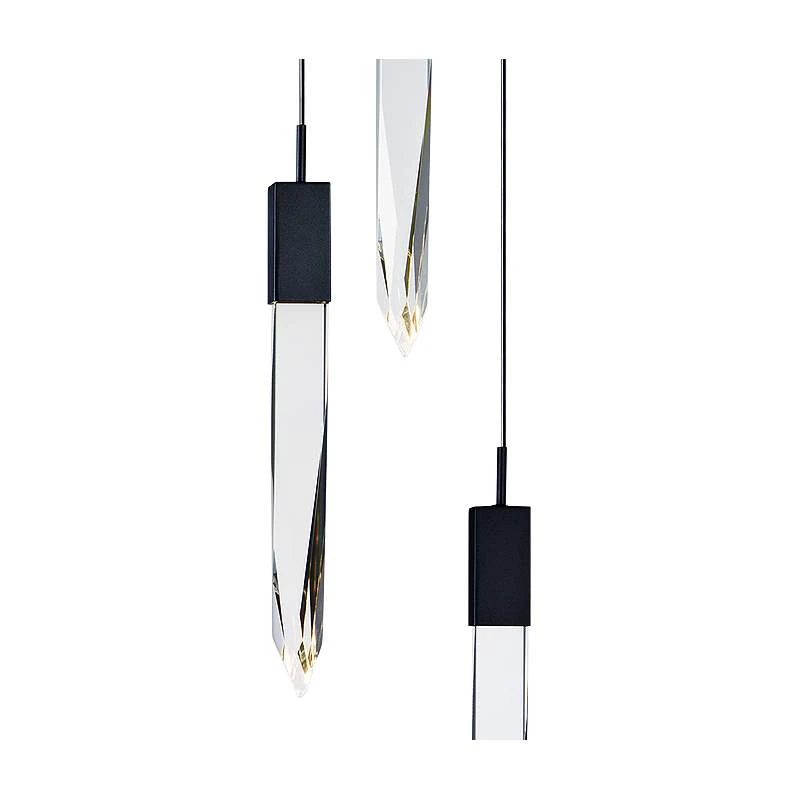 ET2 Quartz 13" Wide Black 3-Light LED Pendant 3 ET2 Quartz 13" Wide Black 3-Light LED Pendant - Image 3