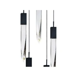 ET2 Quartz 15 3/4" Wide Black 5-Light LED Pendant -Modern Lamp Shop et2 quartz 15 and three quarter inch wide black 5 light led pendant 69c64views1
