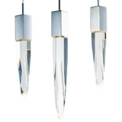 ET2 Quartz 39 1/4"W Nickel LED Kitchen Island Light Pendant -Modern Lamp Shop et2 quartz 39 and one quarter inchw nickel led kitchen island light pendant 69c61views1