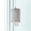 ET2 Spiral Collection 6" Wide Modern Chrome And Crystal Mini Pendant