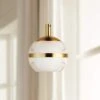 ET2 Swank 4 1/2"W Natural Aged Brass LED Mini Pendant Light