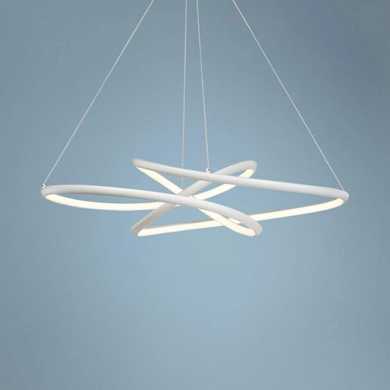 ET2 Twisted 36.75"" Wide Modern LED Pendant Chandelier 1 ET2 Twisted 36.75"" Wide Modern LED Pendant Chandelier