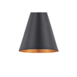 Eurofase Bronx 7 1/2" Wide Black Cone Modern Mini Pendant 6 Eurofase Bronx 7 1/2" Wide Black Cone Modern Mini Pendant -Modern Lamp Shop eurofase bronx 7 and one half inch wide black cone modern mini pendant u3434views1