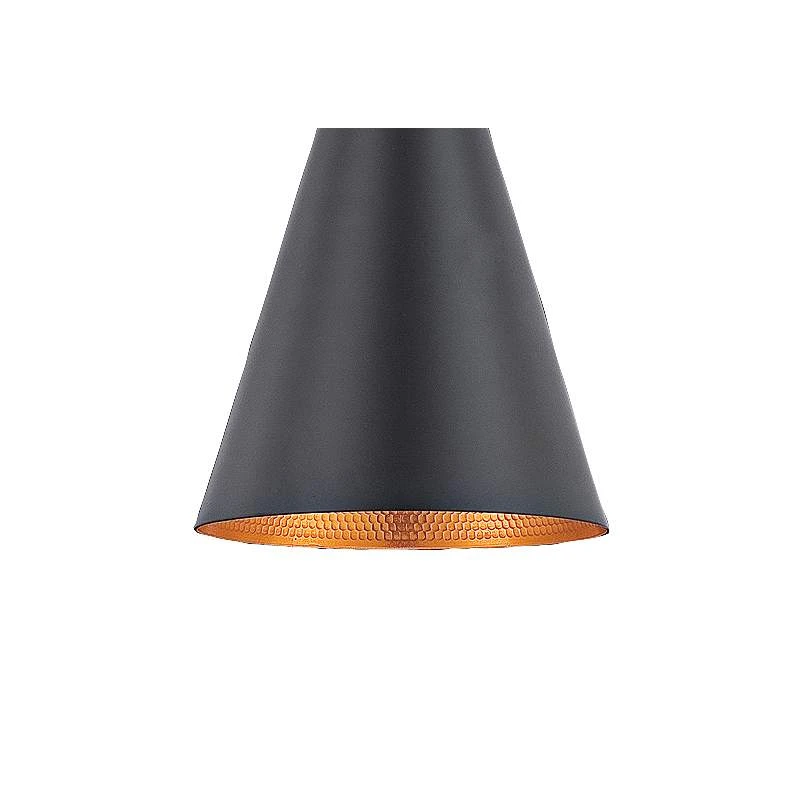 Eurofase Bronx 7 1/2" Wide Black Cone Modern Mini Pendant 3 Eurofase Bronx 7 1/2" Wide Black Cone Modern Mini Pendant - Image 3