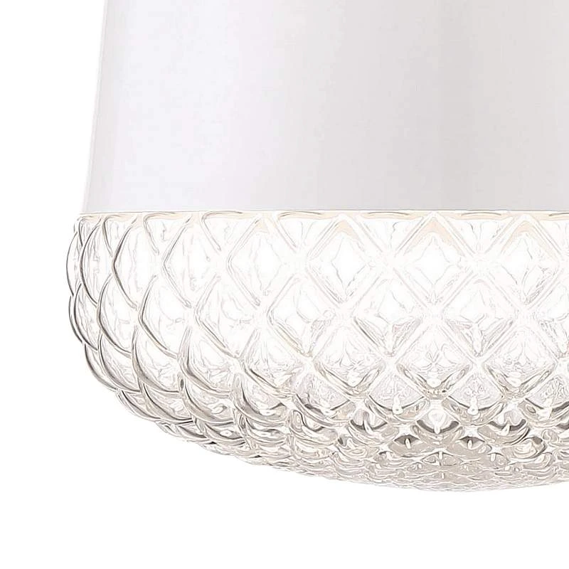 Eurofase Corson 10" Wide White Mini Pendant 3 Eurofase Corson 10" Wide White Mini Pendant - Image 3