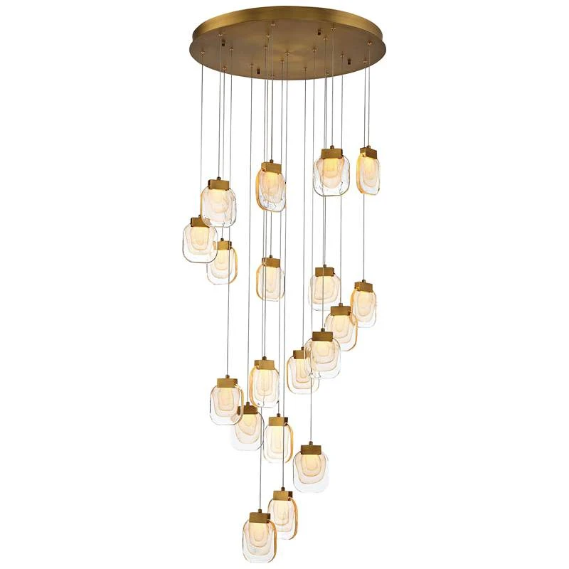 Eurofase Paget 28 3/4" Wide Gold LED Multi-Light Pendant 2 Eurofase Paget 28 3/4" Wide Gold LED Multi-Light Pendant - Image 2