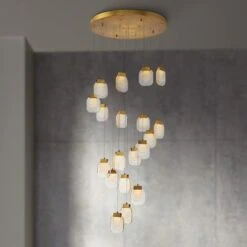 Eurofase Paget 28 3/4" Wide Gold LED Multi-Light Pendant