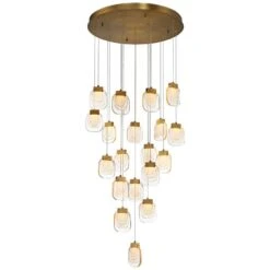 Eurofase Paget 28 3/4" Wide Gold LED Multi-Light Pendant 7 Eurofase Paget 28 3/4" Wide Gold LED Multi-Light Pendant -Modern Lamp Shop eurofase paget 28 and three quarter inch wide gold led multi light pendant 84j40views1