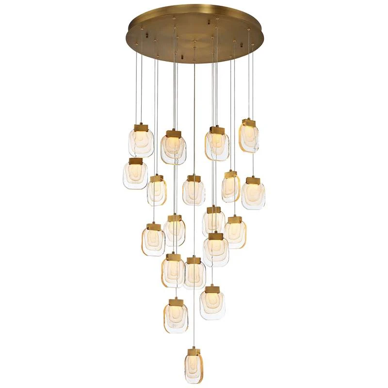 Eurofase Paget 28 3/4" Wide Gold LED Multi-Light Pendant 3 Eurofase Paget 28 3/4" Wide Gold LED Multi-Light Pendant - Image 3