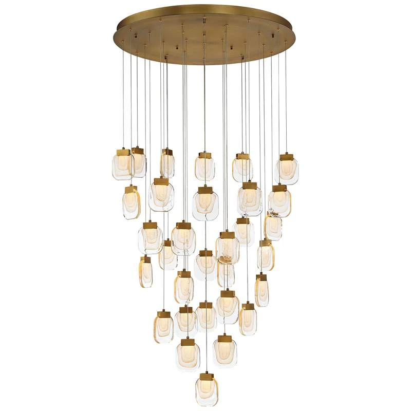 Eurofase Paget 39" Wide Gold LED Multi-Light Pendant 2 Eurofase Paget 39" Wide Gold LED Multi-Light Pendant - Image 2