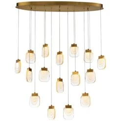Eurofase Paget 44" Wide Gold LED Linear Multi-Light Pendant 5 Eurofase Paget 44" Wide Gold LED Linear Multi-Light Pendant -Modern Lamp Shop eurofase paget 44 inch wide gold led linear multi light pendant 84j39views1