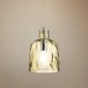 Eurofase Ponti 6" Wide Chrome And Amber Glass Mini Pendant